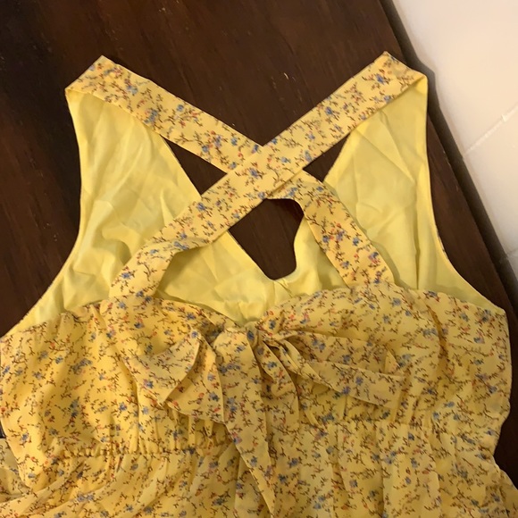 NWOT Midi Yellow Tiered Shop the Mint Dress - Picture 6 of 9